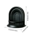 Gothic style black 3D wall shelf detail showing arch shape, dimensions 9.6x9.2x7.4cm. - 3D042 / White Box Packaging / Black
