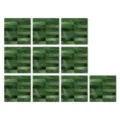 Adesivi per piastrelle mosaico verde pellicola cristallo impermeabili set 10 pezzi - TS374 / 10x10cm: Pellicola di Cristallo Set da 10 Pezzi