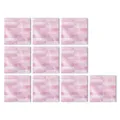Dettaglio adesivi piastrelle marmo rosa, pellicola lucida per decorazione parete. - TS376 / 10x10cm: Pellicola di Cristallo Set da 10 Pezzi