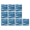 Dettaglio adesivo per piastrelle in cristallo blu, pezzi decorativi per pareti e pavimenti. - TS380