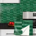 Grüne Mosaik Fliesenaufkleber zum Abziehen und Aufkleben Küchenrückwand wasserdicht 1 Stk - TS381