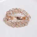 Pince a cheveux ovale en strass dore elegante barrette a ressort en cristal pour femmes accessoire - Pince à Cheveux Papillon Creux Strass(F014280) / Or