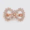 Pince a cheveux a ressort creuse en strass dore elegante barrette florale pour les femmes - Pince à Cheveux Florale Symétrique Strass(F014285) / Or
