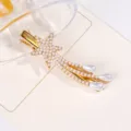 Barrette étoile filante perle pince bec de canard alliage accessoire cheveux femme mode - Style Perle Météore (H009644)