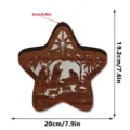 LED wooden Christmas star decoration Nativity scene laser cut holiday desktop ornament - Style MZ1241