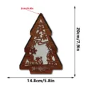 LED illuminated wooden Christmas tree ornament with Santa design for holiday desktop decor. - Style MZ1245
