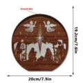 LED lighted wooden Christmas nativity scene ornament round desktop decor table display item - Style MZ1247