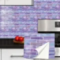 Wasserdichte Lila Blaue Ziegel Fliesen Aufkleber Selbstklebende Tapete fur Kuchen - TS392