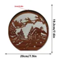 LED lighted wooden Christmas ornament desktop hollow carved decoration holiday gift 20cm - Style MZ1248