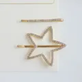 Ensemble de pinces a cheveux etoile strass dore epingles elegantes accessoires de mode - Style Combiné Perle Strass (RY08819)