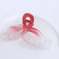 Pince à cheveux nœud rose dégradé, élégante pince requin en résine pour coiffure féminine. - HS02842 Rouge