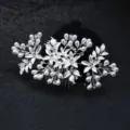 Elegant bridal rhinestone pearl hair comb insert accessory for wedding updo hairstyles. - White(FS20989)