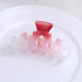 Pink gradient wave hair claw clip, minimalist chic shark clip for elegant women daily. - HS02843 Red