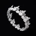 Diademe de Perles de Mariee Argente Allie Peint Cheveux Couronne Accessoire Variant - Couronne Phénix Strass Perle(FG00830) / 13.5x4.5cm / FG00830