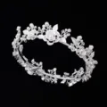 Exquise couronne de tiare en perles de mariage chinois accessoires de cheveux en alliage - Couronne Anneau Perle(FG00832) / 13x4cm / FG00832