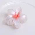 Pink gradient plumeria flower hair claw clip, large hair accessory for women daily styling. - Large Pink 8cm