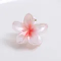 Pink gradient frangipani flower hair claw clip, 3D floral design for women hair styling. - Small Pink 4cm