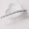 Peigne à cheveux strass mariée élégants accessoires de cheveux de mariage argentés. - Peigne à Cheveux Strass (FS20342)