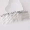 Peigne à cheveux de mariée en strass argenté accessoire de mariage bijoux étincelants - Peigne à Cheveux Strass (FS20343)