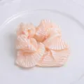 Chouchou en tissu plissé rose, attache-cheveux élégante pour coiffure quotidienne. - Rose Orangé