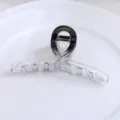 Transparent gradient hair claw clip minimalist shark clip hair accessory for women styling - HS02844 Black