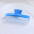 Blue gradient rectangular hair claw clip, minimalist large shark clip for women's daily styling. - HS02845 Blue