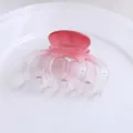 Minimalist pink gradient wavy hair claw clip for elegant styling and daily wear. - HS02846 Red