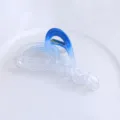 Minimalist gradient blue wavy hair claw clip, transparent plastic shark clip for women. - HS02847 Blue