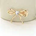 Élégant pince à cheveux nœud en métal doré avec strass cœur scintillant pour femmes et filles chic. - Barrette Latérale Strass Nœud(H009999) / Or