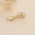 Barrette à nœud papillon en strass doré, pince à cheveux en alliage, accessoire élégant. - Barrette Latérale Strass Nœud(H010001 Strass) / Or