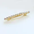 Barrette à cheveux en strass dorée avec des cristaux clairs scintillants pour coiffure. - F014659 Or Strass