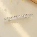 Pince a cheveux argentee en strass pour femmes, elegante barrette brillante et chic. - F014659 Argent Strass
