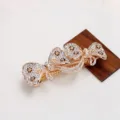 Elegant bow rhinestone hair clip, luxury floral crystal spring clip for women's hair. - Bow Rhinestone Hair Clip (F014305)