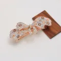 Exquisite rhinestone bow hair clip floral metal spring clip elegant women hair accessory - Bow Metal Hair Clip (F014308)