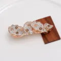 Exquisite rhinestone spring hair clip with floral design, elegant crystal hair accessory for women. - Small Flower Butterfly Spring Clip (F014310)