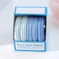 Blue seamless hair bands set, high elasticity elastic hair ties in a portable blue box variant. - Blue Gradient