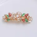 Pince à Cheveux Fleur Strass Émaillé en Alliage Barrette Printemps Variante Modèle - 8 cm / Café