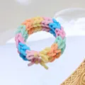 Colorful braided hair tie, high elasticity seamless hair rope for cute daily styling. - Multicolor