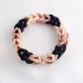 Seamless braided hair tie for women candy color elastic rubber band minimalist hair accessory - Coffee