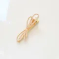 Elegante goldfarbene Perlen Schleife Haarklammer Metall Haarspange fur Damen Accessoire - Schleife Perle Seitenklammer(H010001 Perle) / Gold