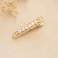 Elegante goldene Perlen Haarnadel für Damen, schicke Legierung Seitenklammer für den Alltag. - Verlauf Perle Seitenklammer(H010002 Perle) / Gold