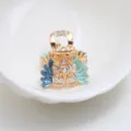 Exquise mini pince à cheveux strass pour femmes, élégante pince métal pour frange. - Bleu