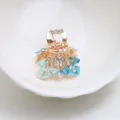 Mini pince à cheveux nœud strass, pince latérale en métal pour femmes et filles style. - Bleu