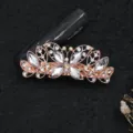 Élégante pince à cheveux papillon en strass alliage, accessoire de cheveux étincelant femme. - Style Papillon (F014737) / Blanc