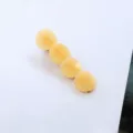 Pince à cheveux ronde faite à la main jolie pince latérale accessoire de bec de canard 6,5 cm - Light jaune