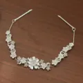 Vigne de cheveux de mariee en strass floral argente accessoire coiffure mariage - FG01304-S-330