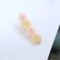 Épingle à cheveux ronde rose et jaune douce faite main joli clip bec de canard femme - Rose et Jaune Clair