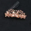 Fermaglio per capelli a farfalla con strass oro rosa clip a molla elegante 8cm - Stile Farfalla (F014737) / Champagne