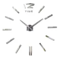 Modern 3D acrylic DIY wall clock large mirror surface sticker for modern home decor - GZ203 Silver Wall Clock
