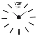 3D DIY Large Acrylic Wall Clock Modern Minimalist Mirror Wall Sticker Clock for Home Decor - GZ203 Black Wall Clock